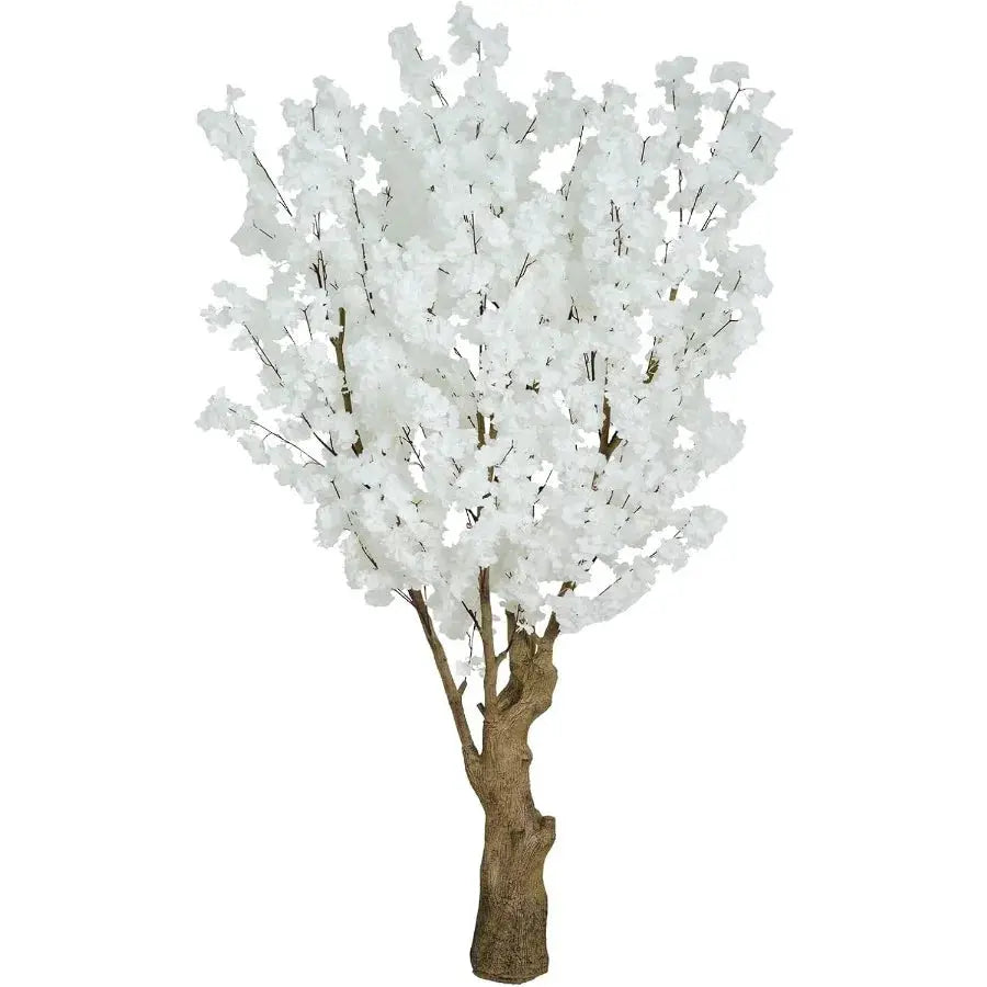 7FT Artificial Cherry Blossom Tree with White Faux Flowers for Indoor and Outdoor Home Decor Office Decoration Wedding Party Am from PriceLows™