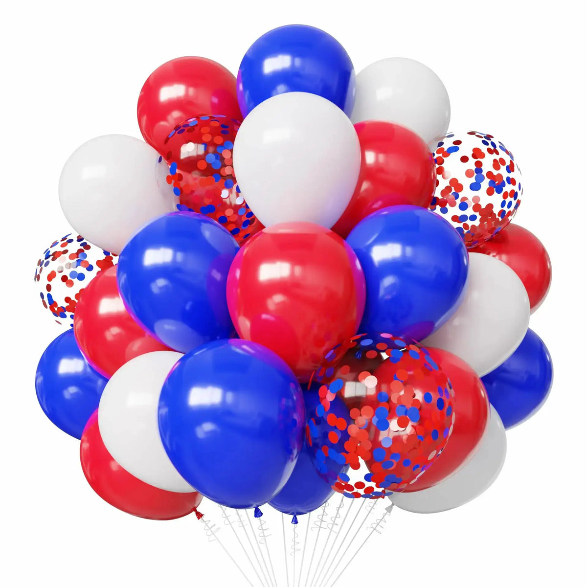 Latex Round Balloons | White And Gold Color | 12 Inch Size | 50 Pack Set