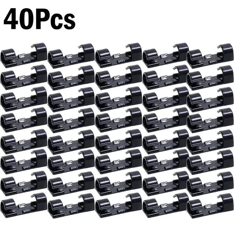 1-60Pcs Drop Self-adhesive Wire Organizer Line Cable Clip Buckle Clips Fastener Holder For Car Line PC TV Ethernet Cable Clip from PriceLows™