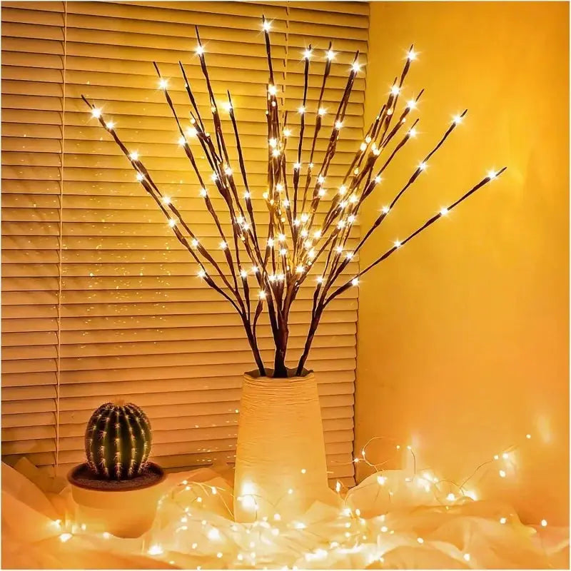 LED Christmas Tree Branch Lights Battery Operated Bendable Twig Branch Lights For Home Indoor Vase Holiday Festival Decoration from PriceLows™