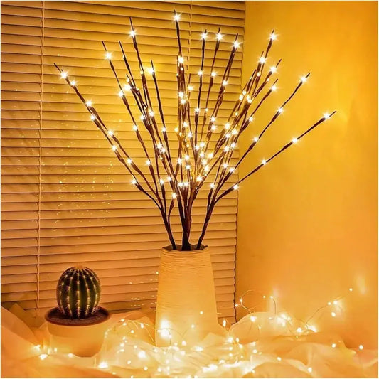 LED Christmas Tree Branch Lights Battery Operated Bendable Twig Branch Lights For Home Indoor Vase Holiday Festival Decoration from PriceLows™
