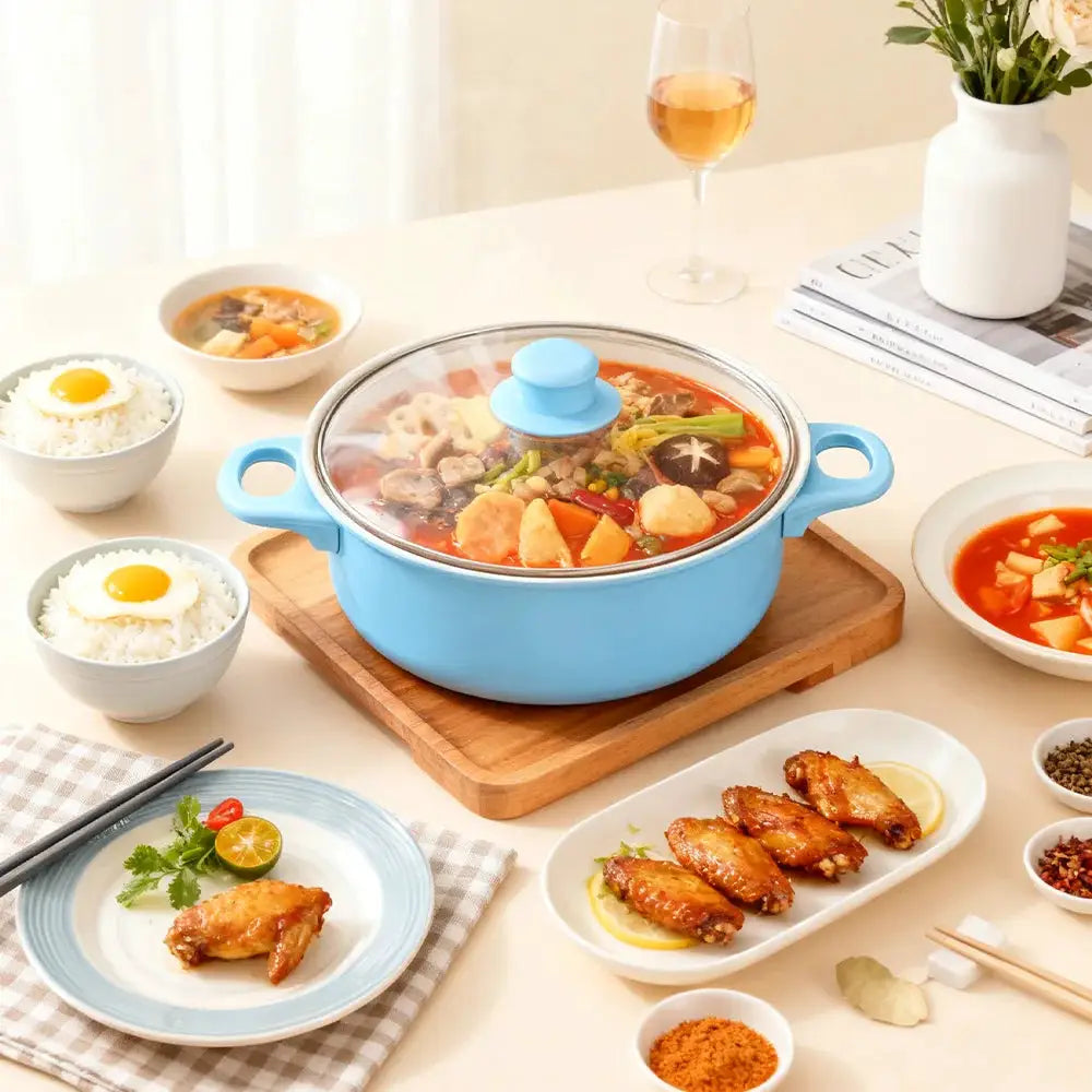 12-Piece Non-Stick Cookware Set Milk Pot Maifan Stone Frying Pan with Lid Pan Kitchen Cooking Set for frying, boiling, sauteing from PriceLows™