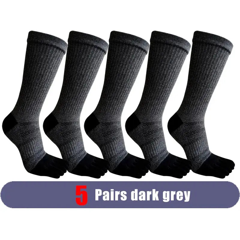 Compression Toe Socks | Cotton Blend | Crew Fit | Five Finger Design