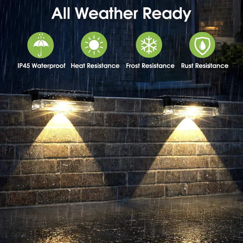 6/14 Pack Outdoor Solar Fence Lights Waterproof LED Step Lights for Deck, Yard, Patio, Garden, Pathway, Pool & Stairs from PriceLows™