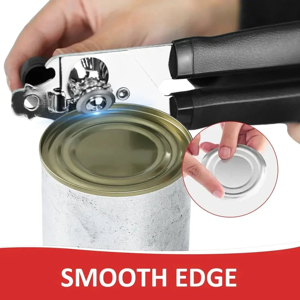 Integrated Manual Can Opener with Built-in Bottle Opener Ergonomic Grip Smooth Cutting Safe Design Multifunctional Kitchen Tool from PriceLows™