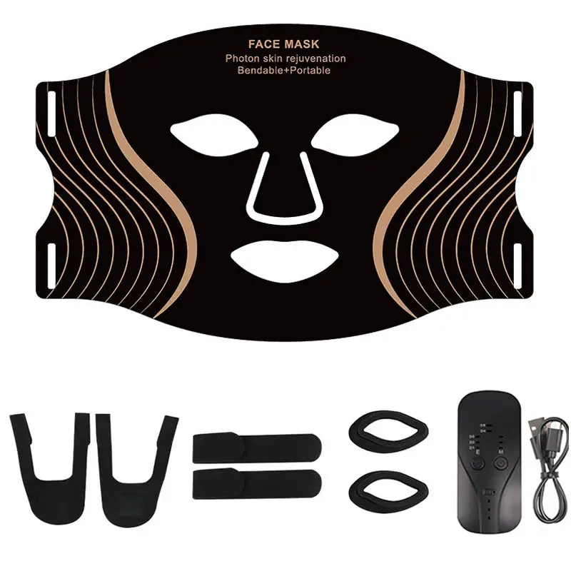 Red Light Therapy 7 Colors Silicone Facial LED Mask for Skin Rejuvenation Anti Acne Wrinkle Removal Beauty Mask Skin Brightenin from PriceLows™
