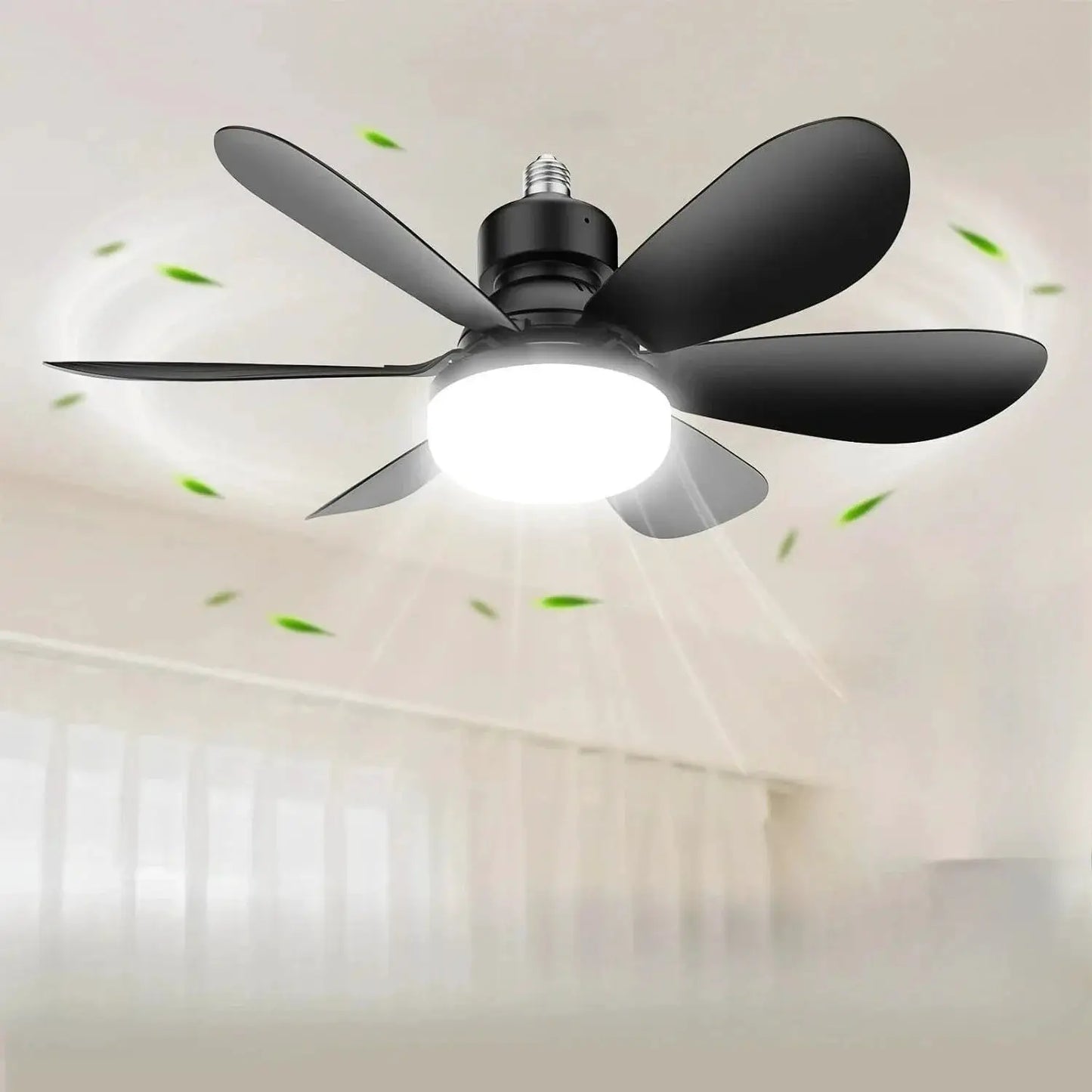 Ceiling Fan With Light | Remote Control Included | E27 Socket | Small Room