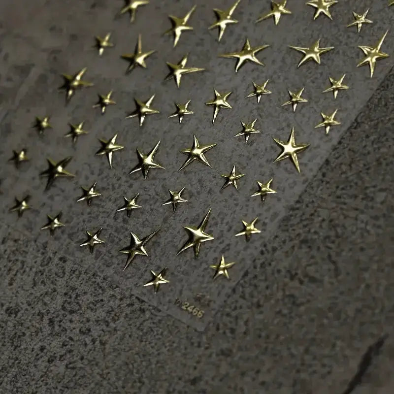 3D Bronzing Laser Silver Irregular Star Nail Decals Metallic Effect Silver Pentagram Nail Decals Adhesive Nail Art Star Stickers from PriceLows™