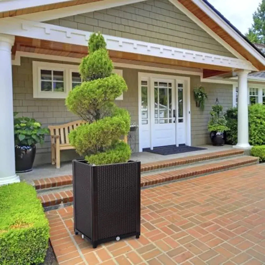 Raised Patio Planter Box - Elevated Planter with Drainage Plug Raised Garden Beds for Growing Flowers Herbs Vegetables - Outdoo from PriceLows™