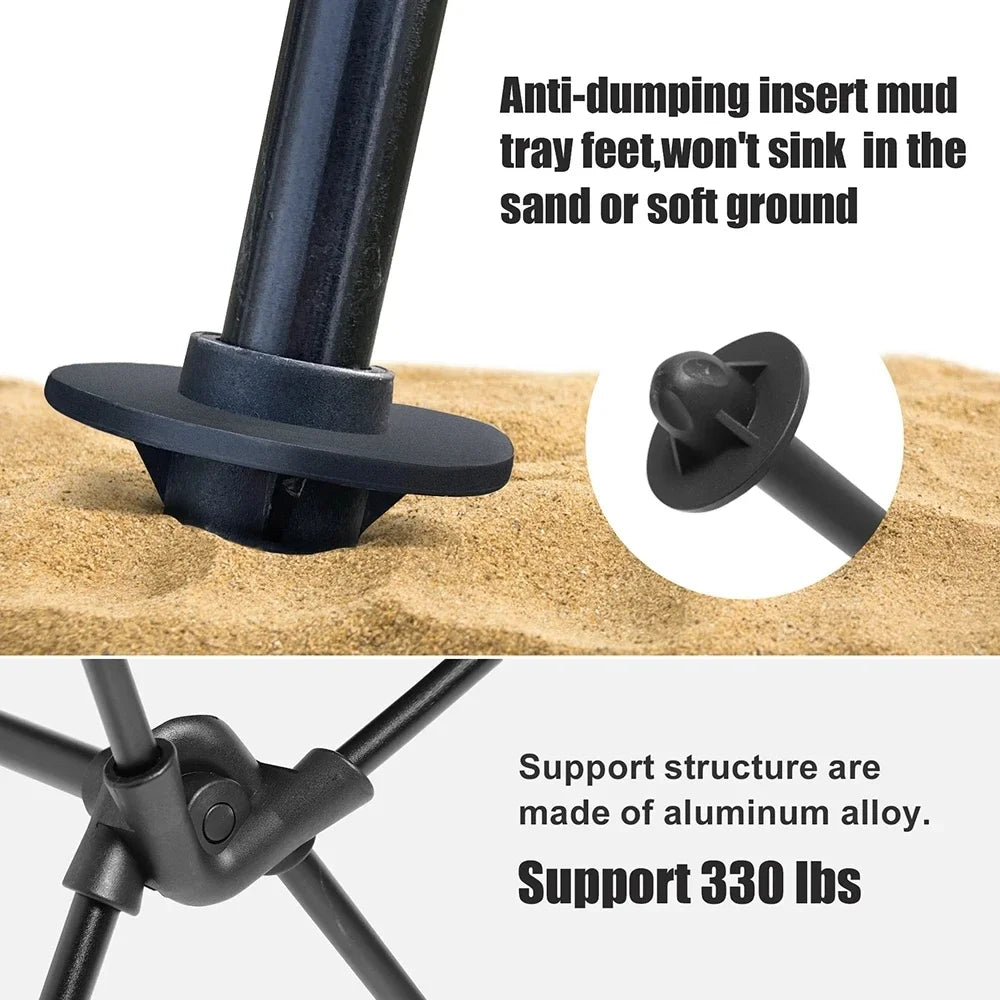 Folding Camping Chair | Aluminum Alloy Frame | Headrest | One Size
