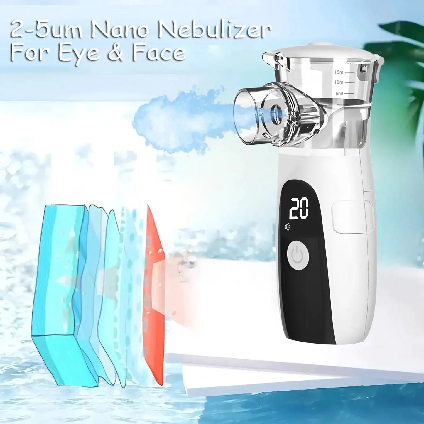 Mini Portable Facial Steamer | Nano Cold Spray | Hydrating Beauty Humidifier