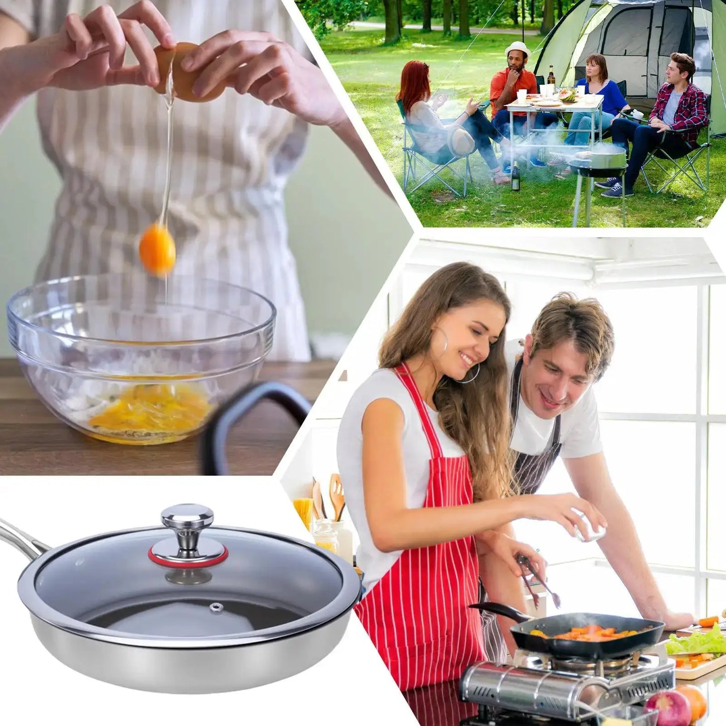 Titanium Pan With Lid | 3L Capacity | Induction Compatible | 20cm Diameter