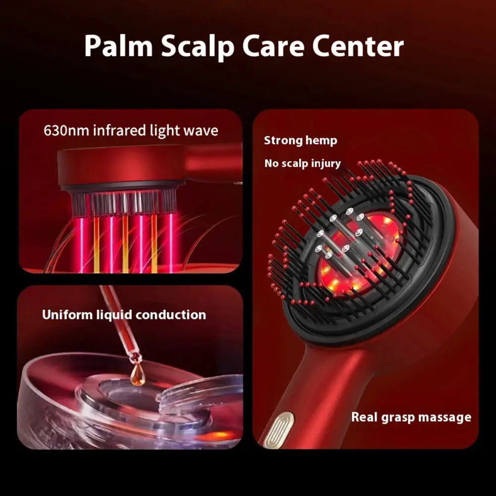 Electric Scalp Massager | Red Light Therapy | Oil Applicator | Rechargeable