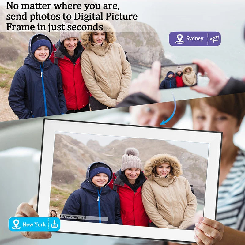15.6 inch built in 32GB WiFi Large touch ips digital photo frame 1920*1080 WiFi Smart Frame Share Photos and Videos via frameo from PriceLows™
