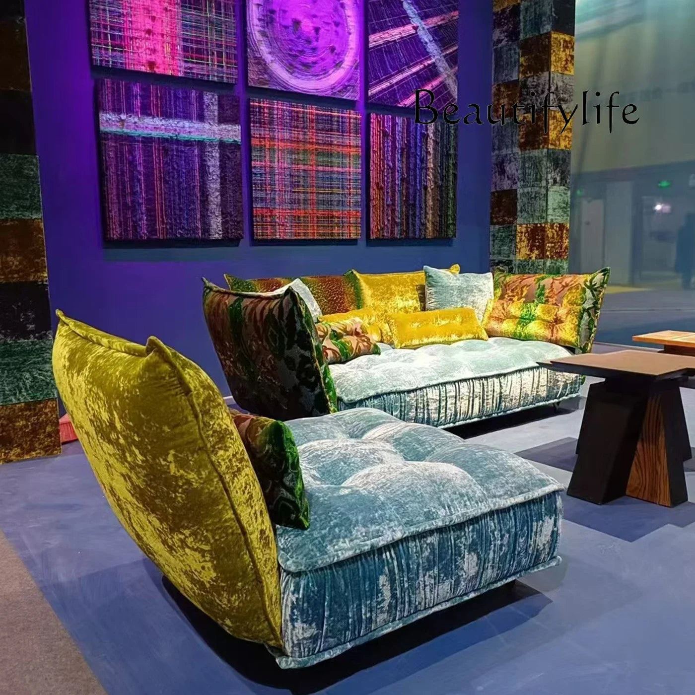 Sofa | Corner Sofa With Velvet Fabric | Modern Light Luxury | XS