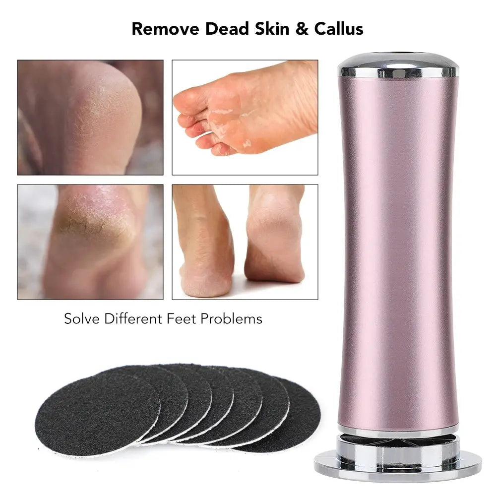Electric Foot Callus Remover Foot Care File Heels Dead Skin Pedicure Tool Electronic Foot Grinder and Replacement Sandpaper from PriceLows™
