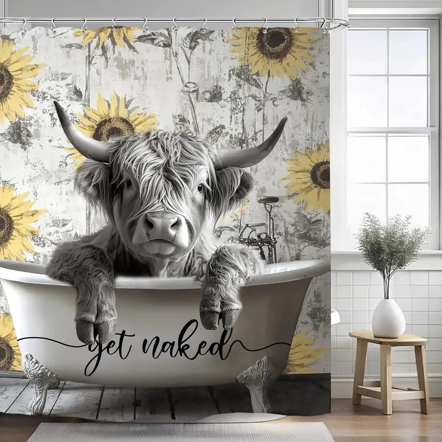 Funny Dogs Cute Shower Curtain Bulldog Pet Hilarious Schnauzer Farmhouse Rustic Bathroom Set Accessories Decor with 12Pack Hoo from PriceLows™