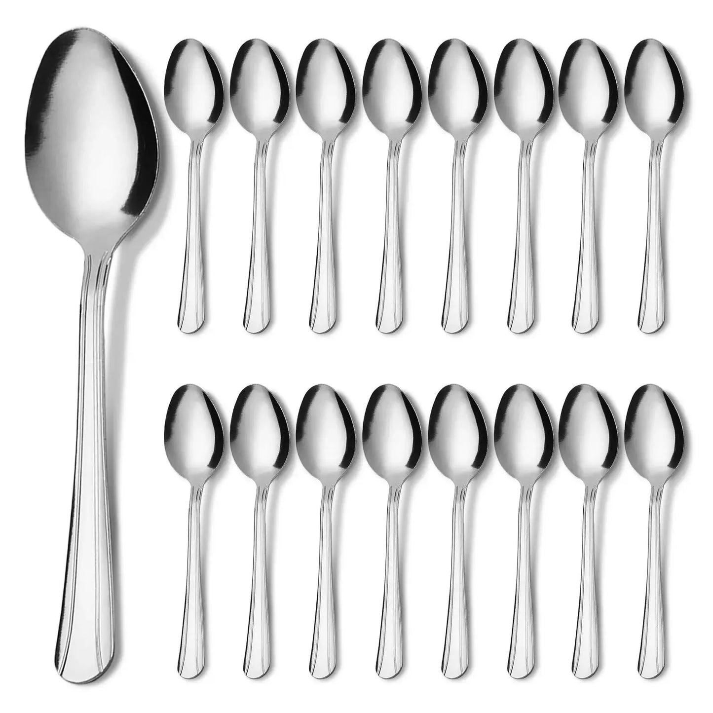 KOOMADE 16/36/60Pcs Stainless Steel Flatware Set, Mirror Polished Knives Forks Spoons, Dishwasher Safe for Home Holiday Dinner Gift from PriceLows™