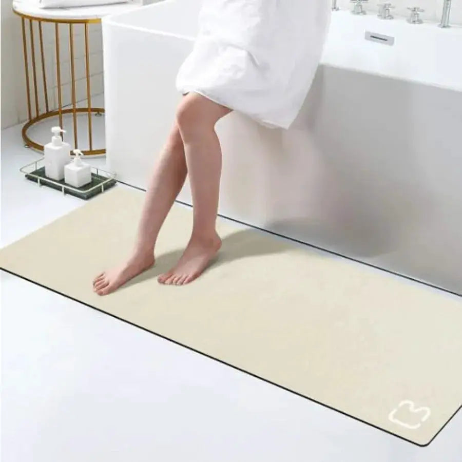 2 Pcs Bathroom Mat Rugs Set - Quick Dry Absorbent Diatomaceous Earth Bath Mat Non-Slip Bathroom Floor Mat with Rubber Backing, from PriceLows™