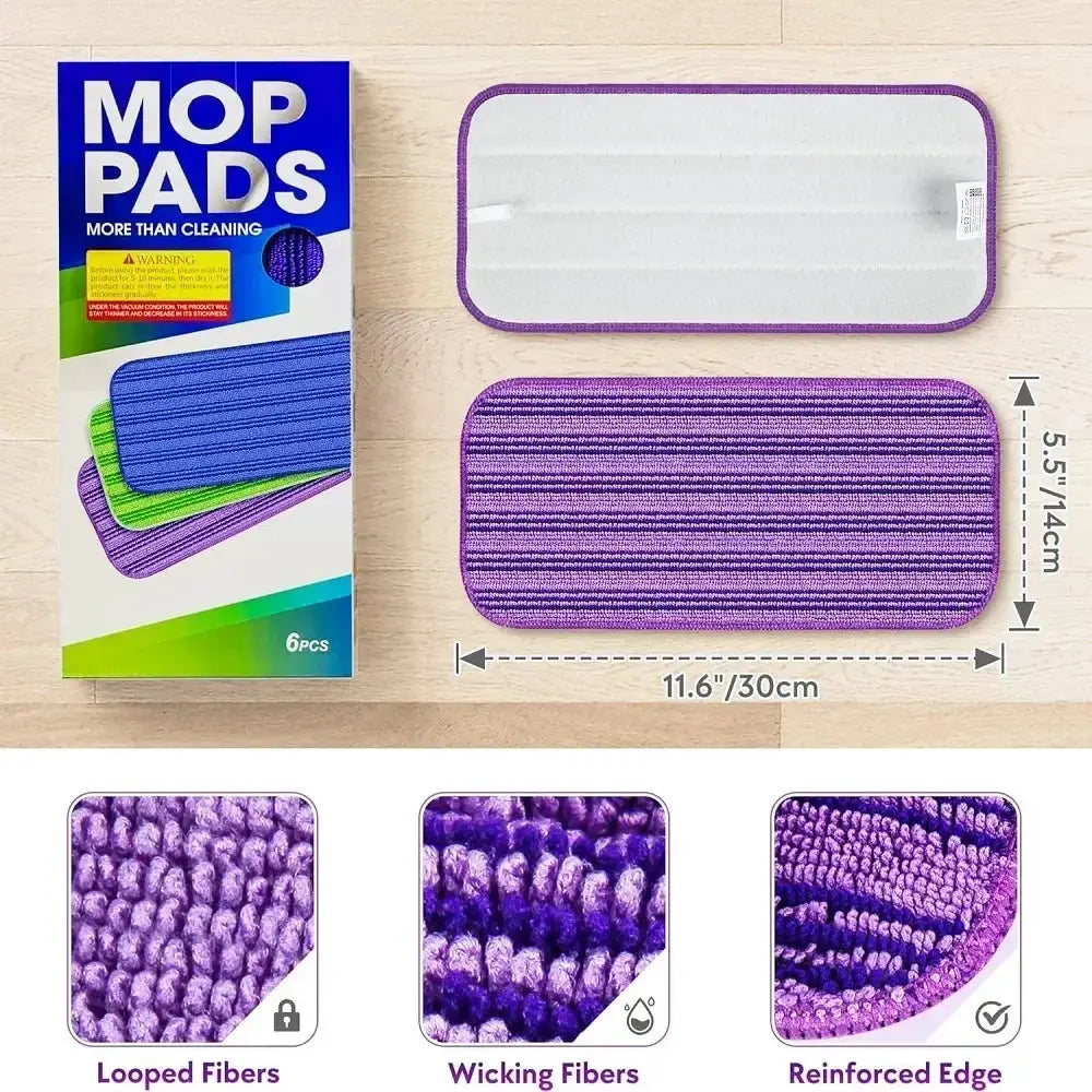 Reusable Microfiber Mop Pads for Swiffer Wet Jet, Wet and Dry Pad, Household Dust Cloth, Cleaning Accessories, 2Pcs from PriceLows™