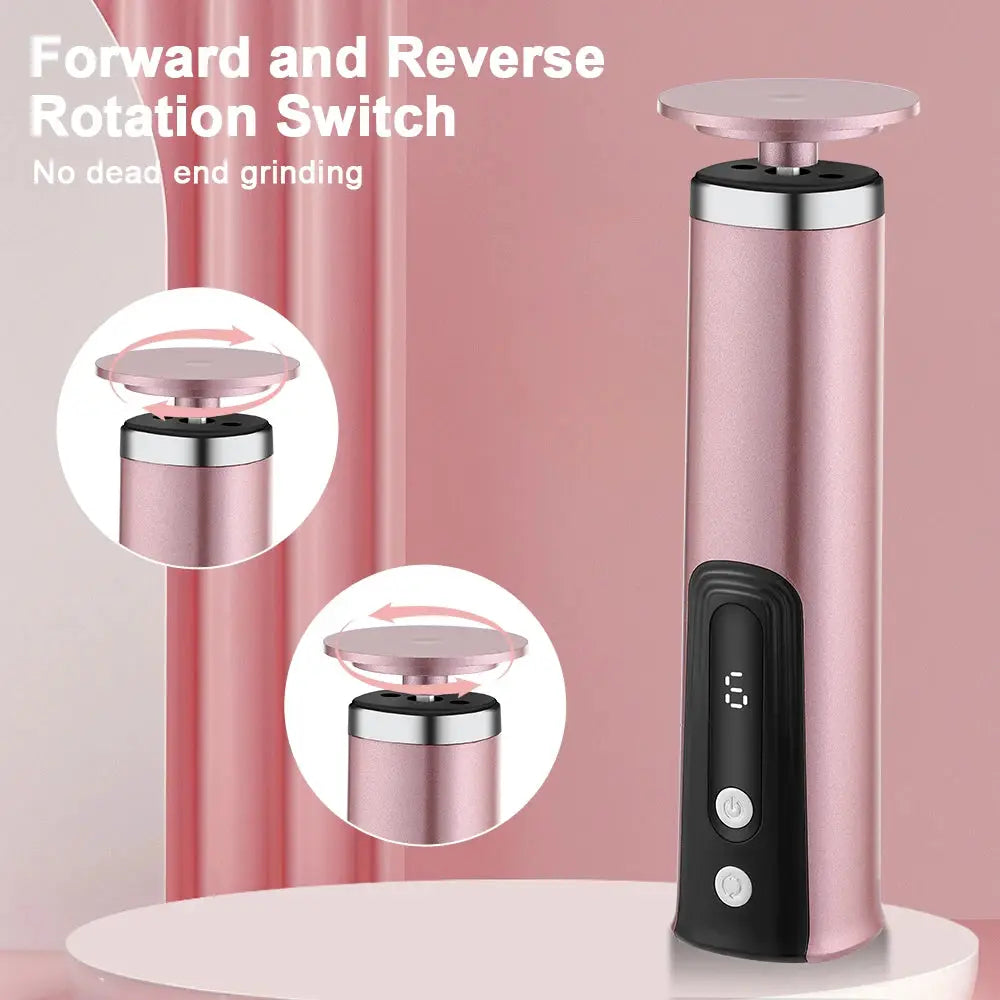 USB Rechargeable Wireless Electric Foot File Cuticle Callus Remover Machine Pedicure Tools Foot Heel Care Tool With Sandpaper from PriceLows™