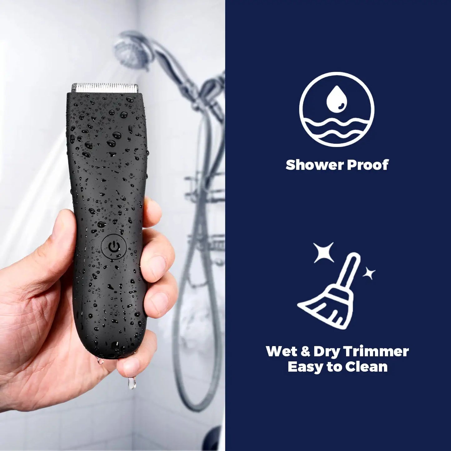 Unisex Body Hair Trimmer | Rechargeable Wet Dry | Stainless Steel Blades