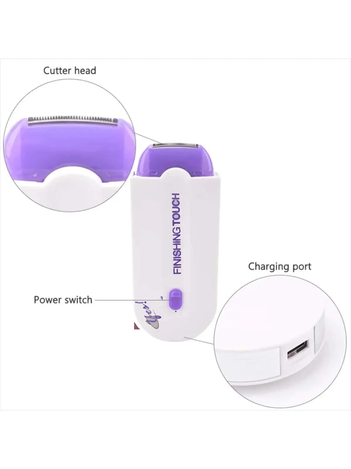 Electric Body Epilator | Rechargeable | 1 Lamp Head | Multiple Areas