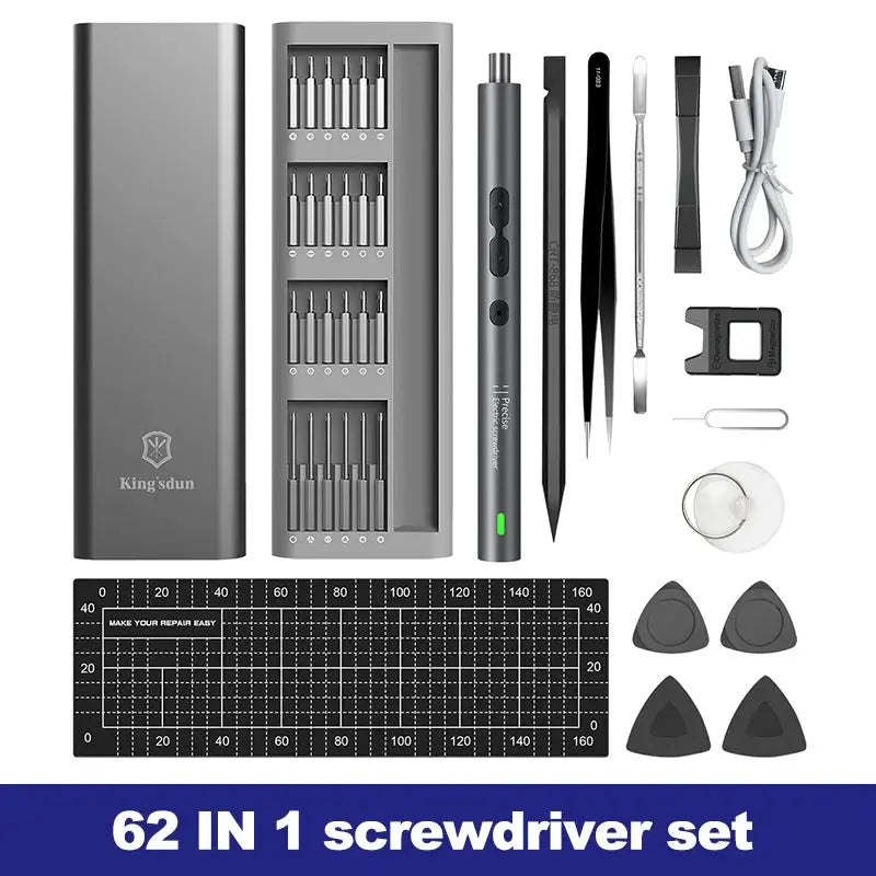 28/62/120 in 1 Electric Screwdriver Precision Set Power Tool Rechargeable Magnetic Small Bit for Xiaomi Mobile Cell Phone Repair from PriceLows™