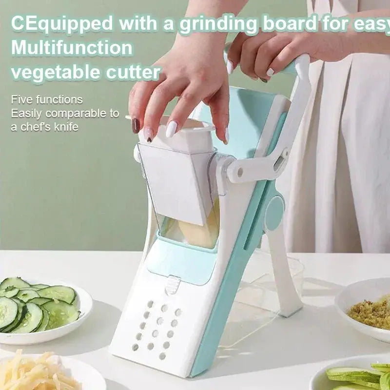 Vegetable Slicer | 5 In 1 Mandoline Set | Stainless Steel Blades | Adjustable