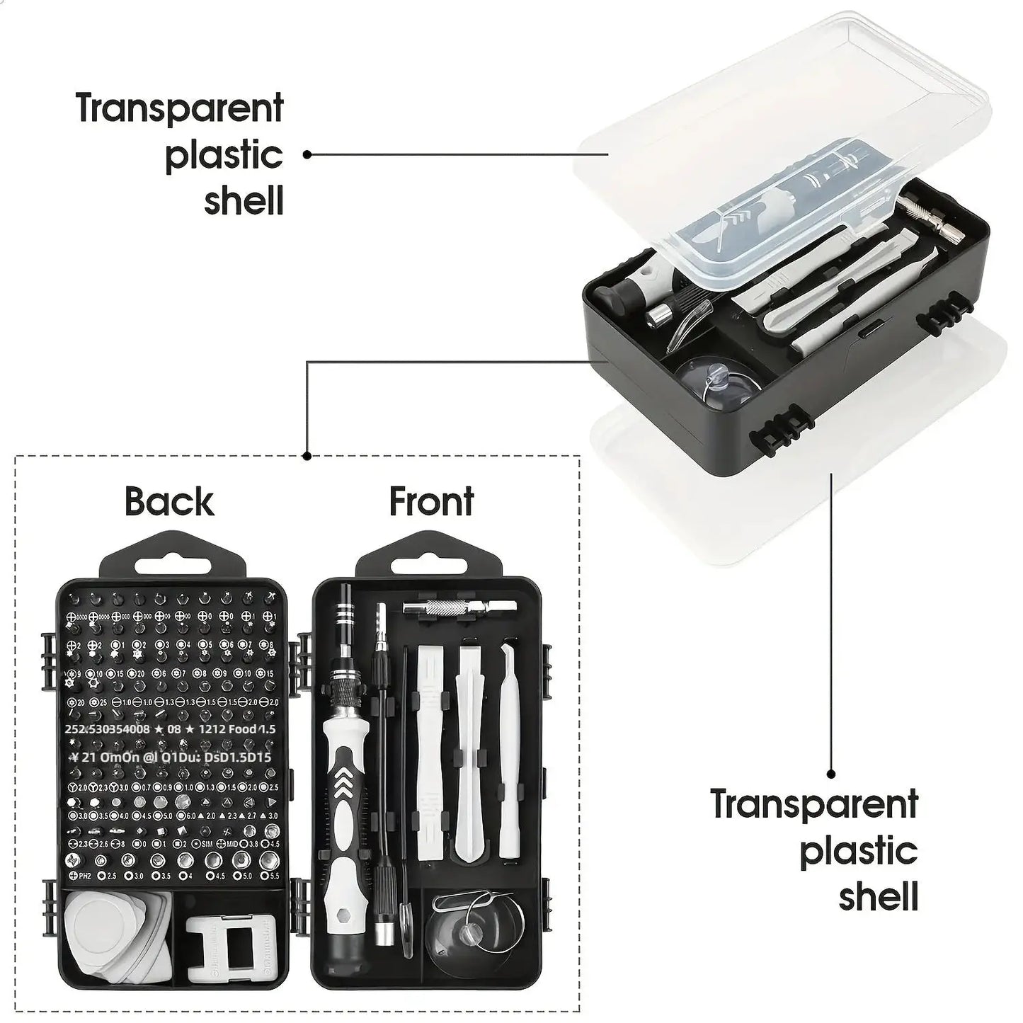 115-in-1 Multi-Functional Screwdriver Set – Strong Magnetic High Hardness Tool Kit with Special-Shaped Screwdrivers, Complete Di from PriceLows™