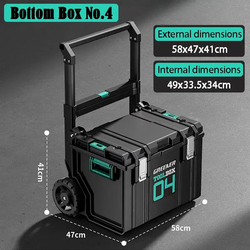 GREENER Hardware Storage Box Large Capacity Toolbox Portable Stackable Tool Organizer Boxes Free Combination Handheld Toolbox from PriceLows™