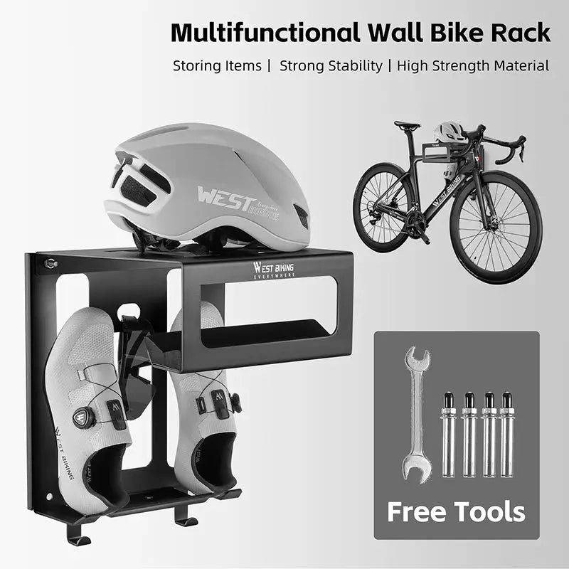 WEST BIKING Multifunctional Wall Bike Rack Durable Bicycle Indoor Parking Stand Maintenance Workstand MTB Road Bike Accessories from PriceLows™