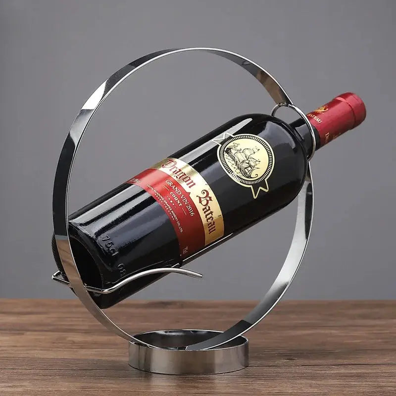Creative Retro Iron Round Wine Rack Home Desktop Decoration Rack Bar Wine Cellar Bar Supplies from PriceLows™