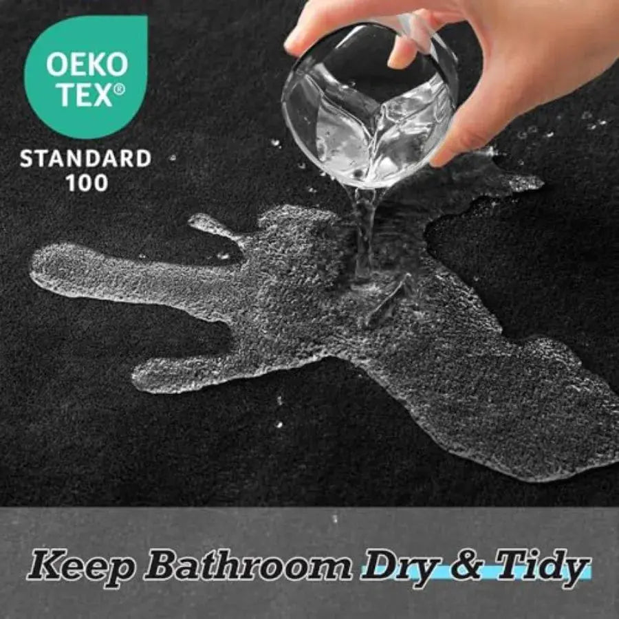 Bathroom Rugs Sets 3 Pcs Non-Slip and Quick Dry Bath Mat Set Ultra Soft Velvet Bath Rugs for Bathroom Toilet and Shower Floor from PriceLows™
