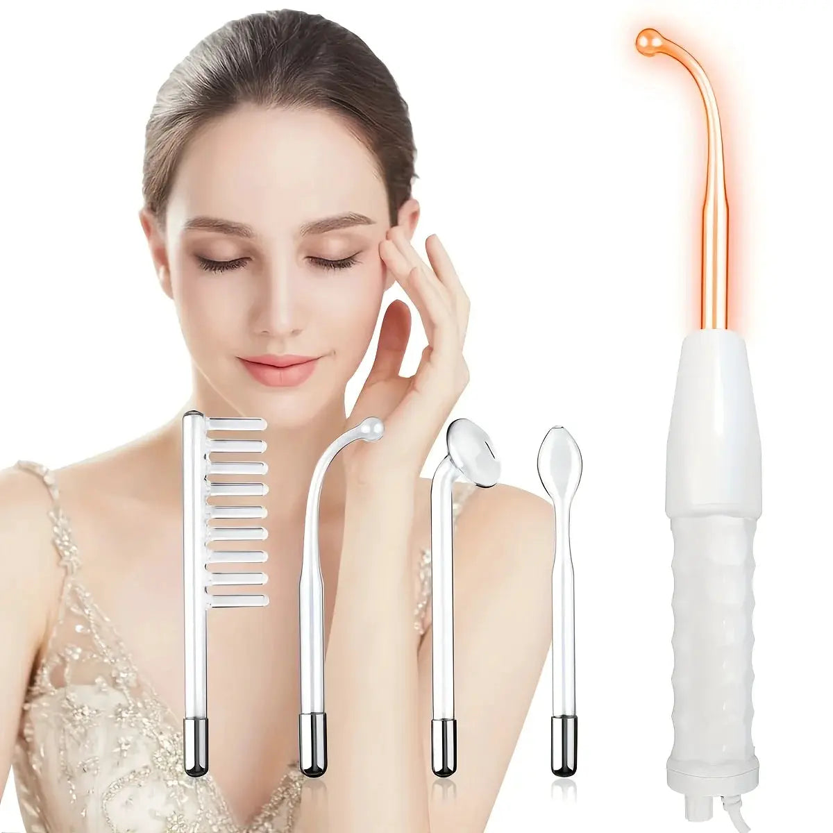 Portable Facial Skin Care Kit | High Frequency 120Khz | 4 Electrode Heads