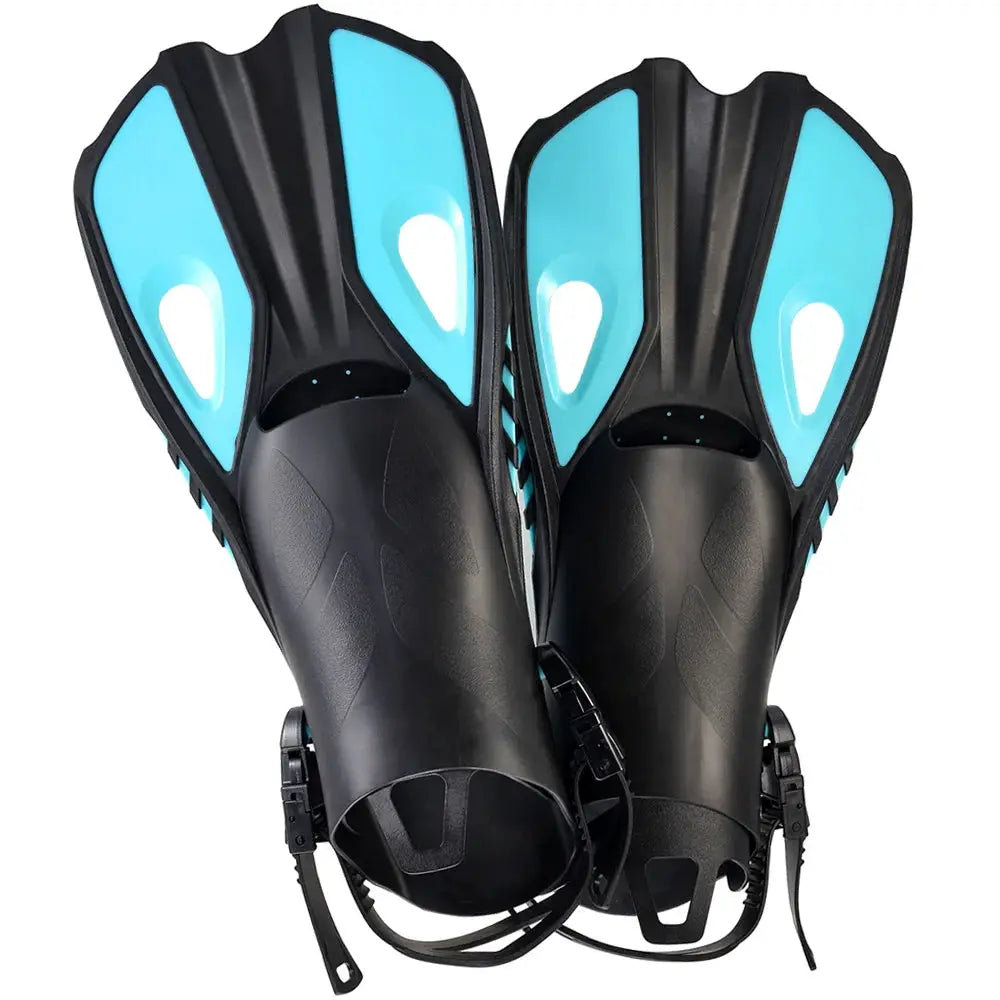 Snorkel Fins Swim Flippers Short Diving Frog Shoes Duck Webs Adjustable Silicone Travel Size Open Heel Adult Men Women Youth Kid from PriceLows™