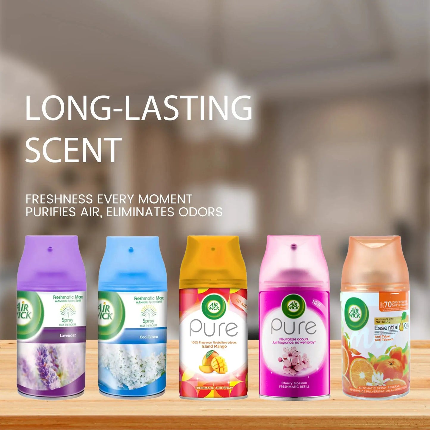 Automatic Spray Air Freshener Refill | 6.2 Oz Per Canister | 2 Pack Sets