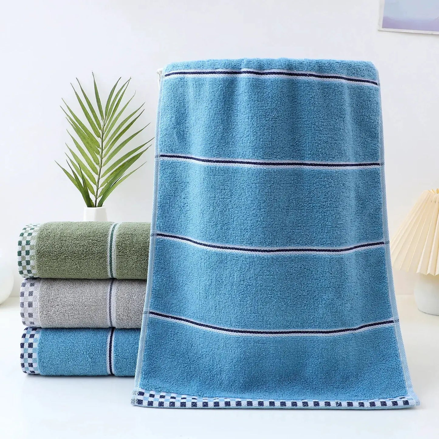 All-cotton Class A Thickened Absorbent Jacquard Polyester-cotton Skin-friendly Face Towel Bath Pure Cotton Towel Adult Towel from PriceLows™