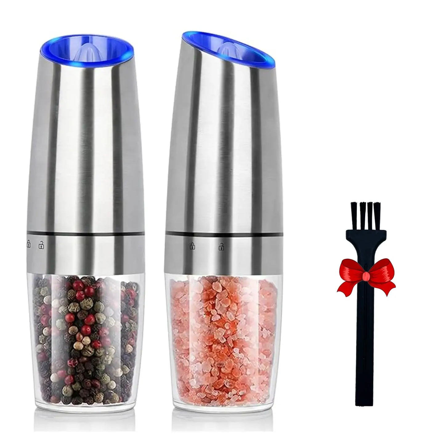 Electric Salt And Pepper Grinder Set | LED Light | One Hand Automatic | 1pc 2pcs