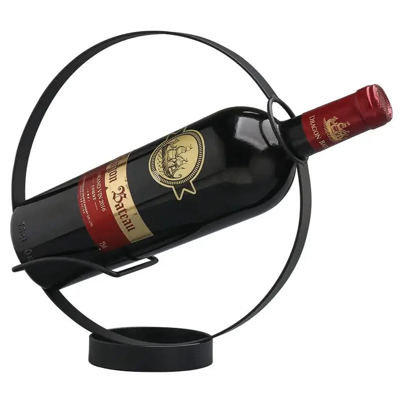 Creative Retro Iron Round Wine Rack Home Desktop Decoration Rack Bar Wine Cellar Bar Supplies from PriceLows™
