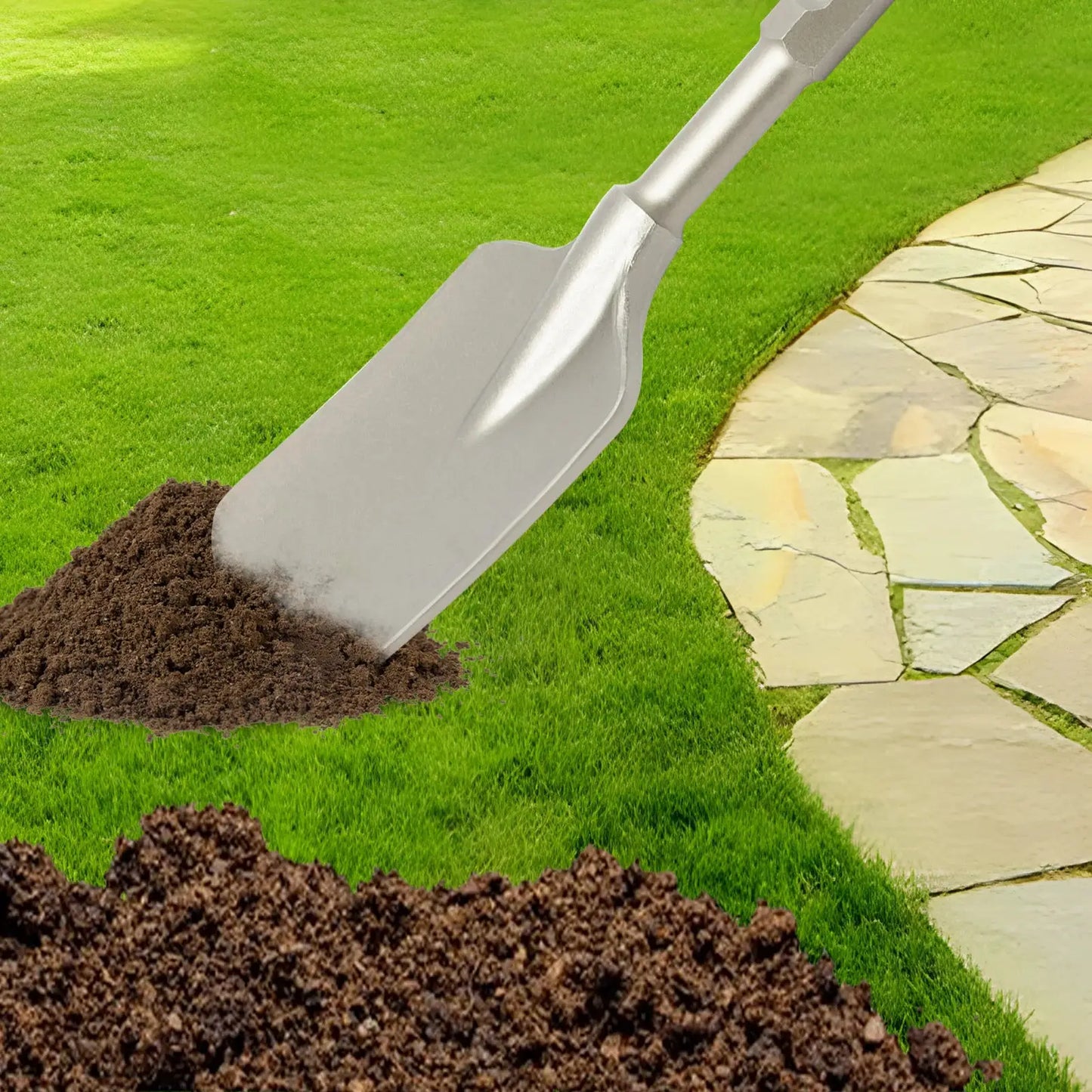 Electric Hammer Shovel | 135X440mm Blade | Hard Chisel | Long Handle