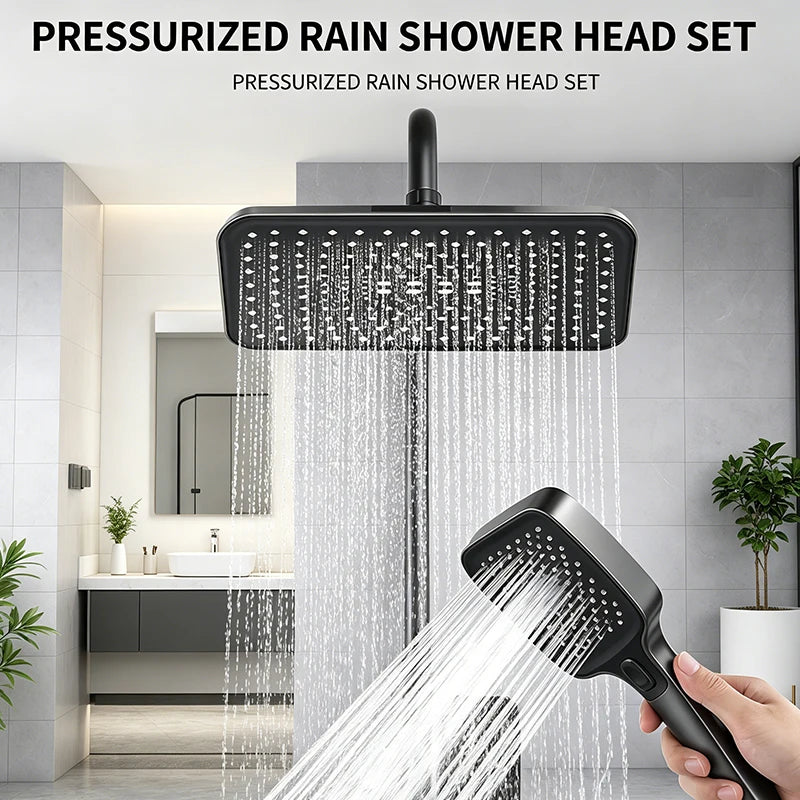 Shower System | 360 Swivel Rainfall | Overhead And Handheld | Universal Fit