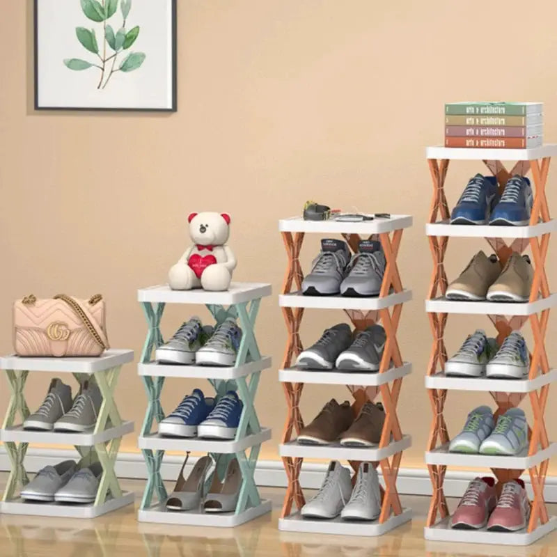 Stackable Shoe Rack Multi Layer Shoes Storage Organizer Removable Space Saving Shoes Shelf Plastic Shoes Cabinets Home Supplies from PriceLows™