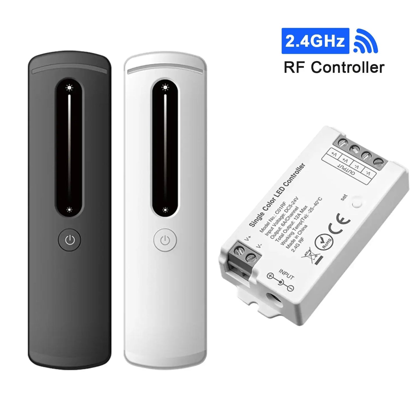 2.4GHz LED Controller RF Remote Wireless LED Dimmer C01RF C02RF C03RF C04RF C05RF DIM CCT RGB RGBW COB 2835 LED Strip Lighting from PriceLows™