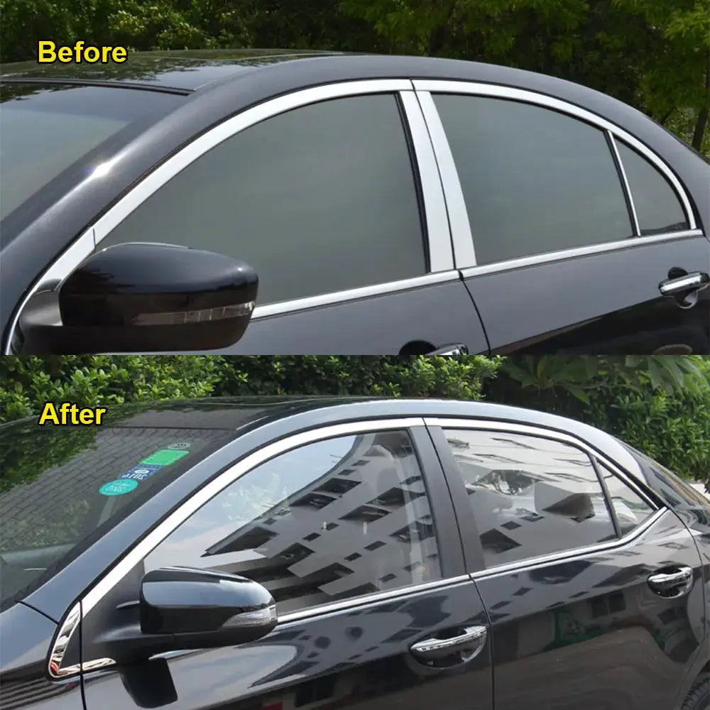 Matte Black 3/5/7/10 cm Vinyl Wrap Stripes Chrome Delete Tape Window Trim Film Stickers For Car Body Decoration from PriceLows™