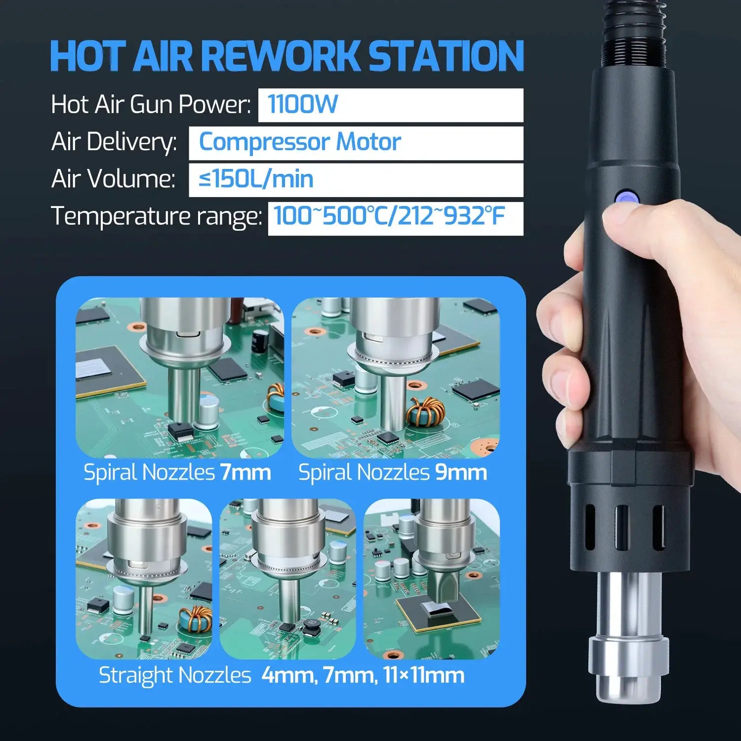 1300W 3IN1 Precision Soldering Station Compatible With C245 C210 Iron Pump Hot Air Handle For Micro Welding DC Power Supply WEP from PriceLows™