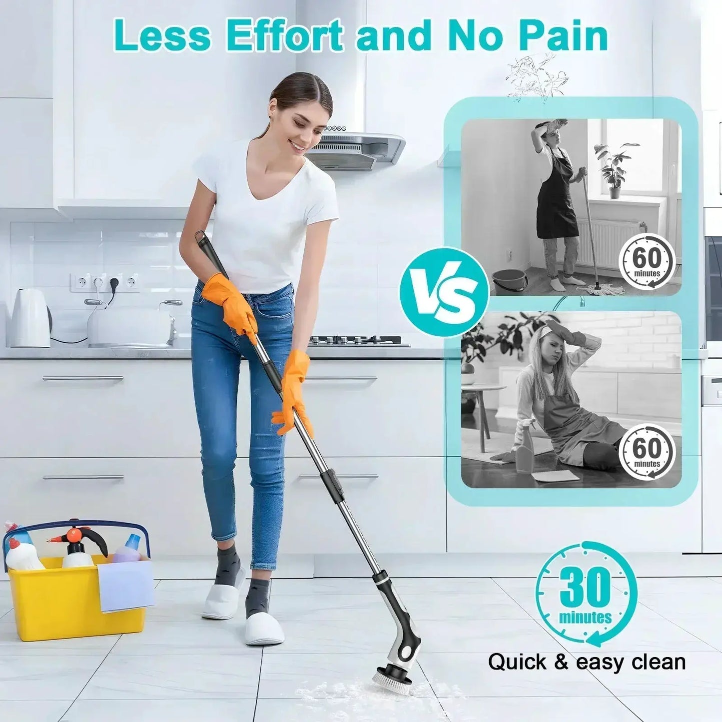Electric Cleaning Brush | 11-In-1 Multifunction | USB Rechargeable | One Size