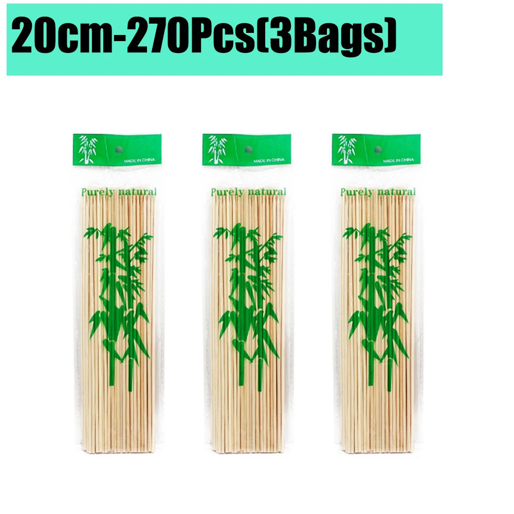 Bamboo Skewers | Natural Color | 15/20/25/30cm | 80-90 Pcs Pack