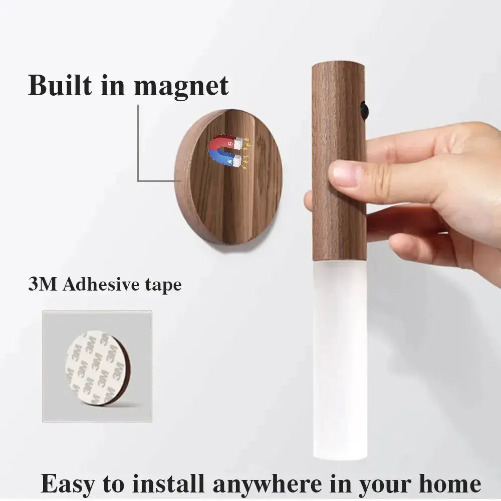Automatic Night Light Motion Sensor Rechargeable 3-Mode LED Wall Light Human Body Induction Light for Bedroom Bathroom Hallway from PriceLows™