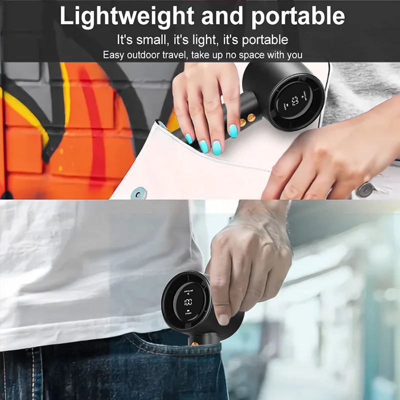 Handheld Fan | LED Display | USB Rechargeable | Outdoor Use